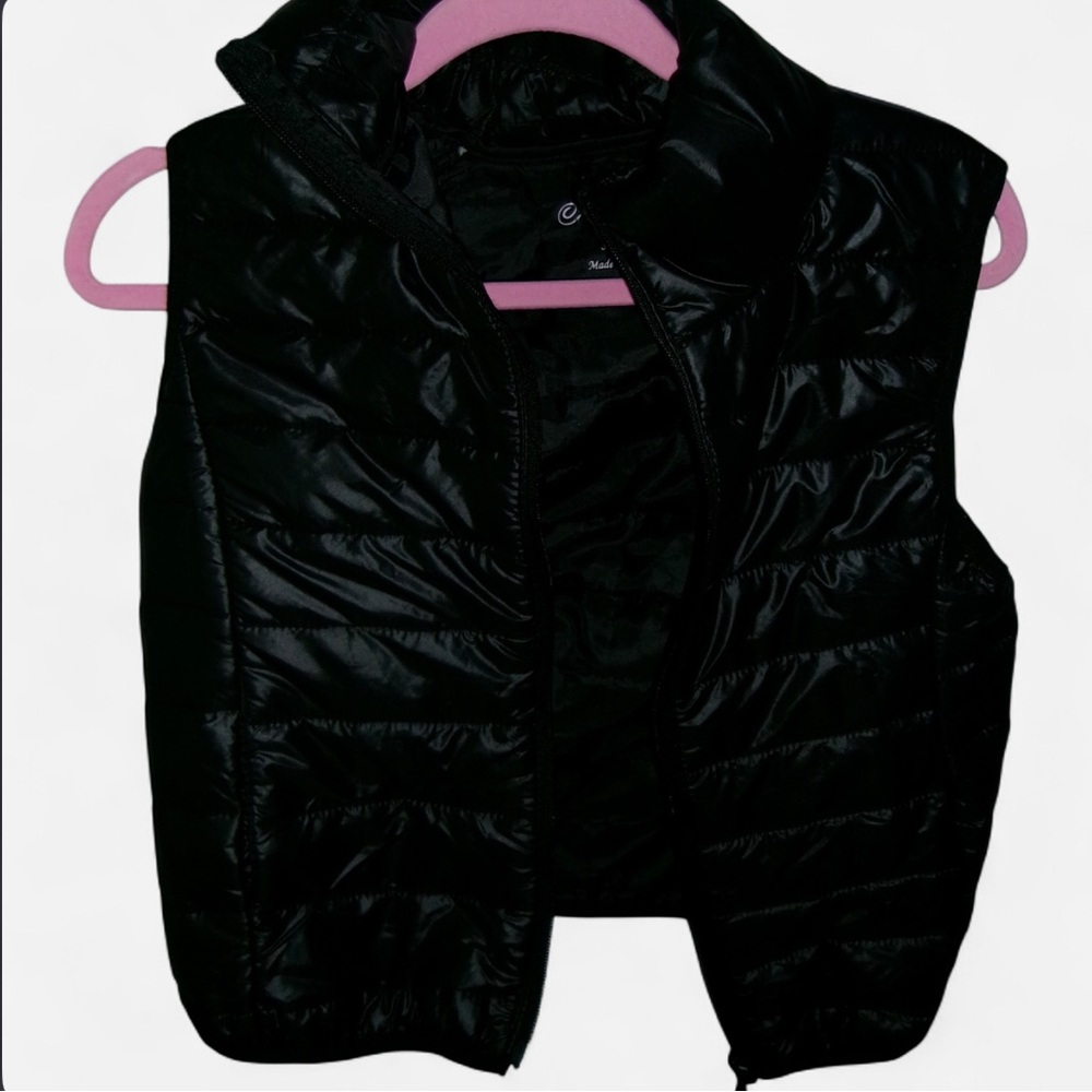 Black Quilted Puffer Vest